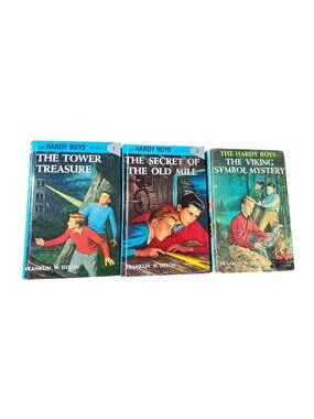 Vintage The Hardy Boys Mystery Stories Hardcover Books (3) by Franklin W. Dixon